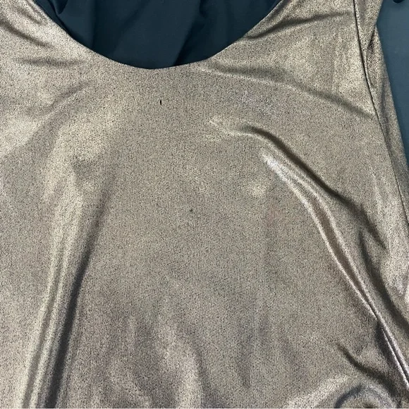 NEW NBD Bronze Metallix Maxi Dress Halter